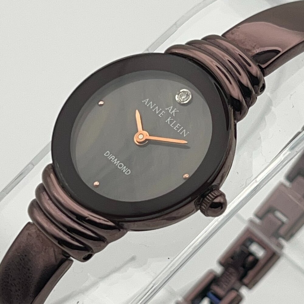 Anne Klein Diamond Chocolate Brown Women's Bracelet Quartz Watch